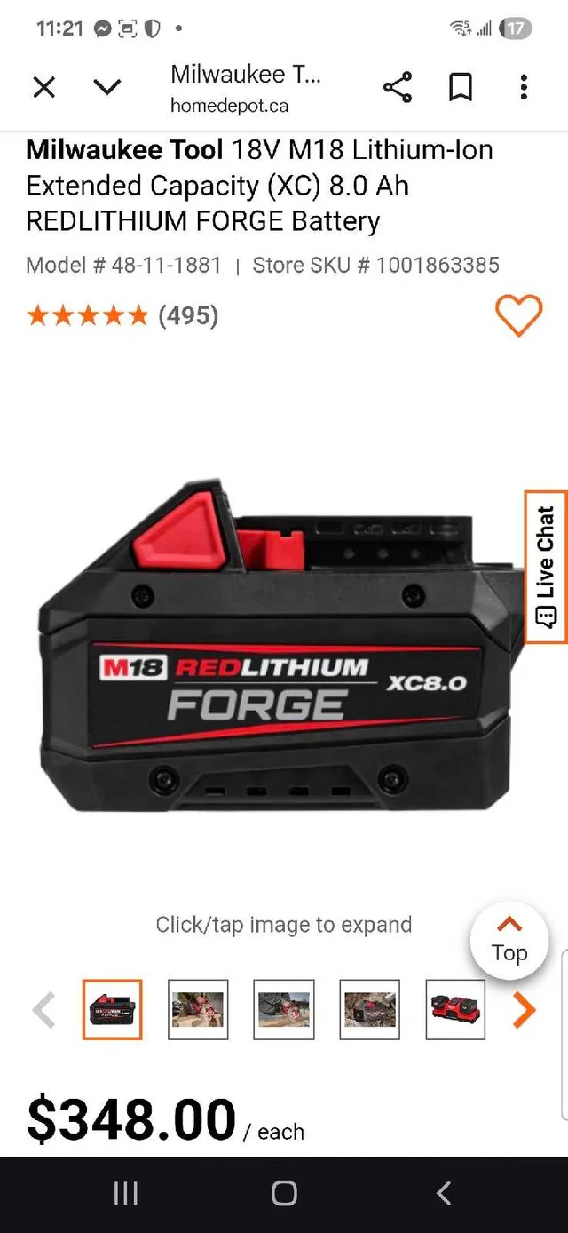 Milwaukee M18 8.0 Forge Battery image indicator(3)