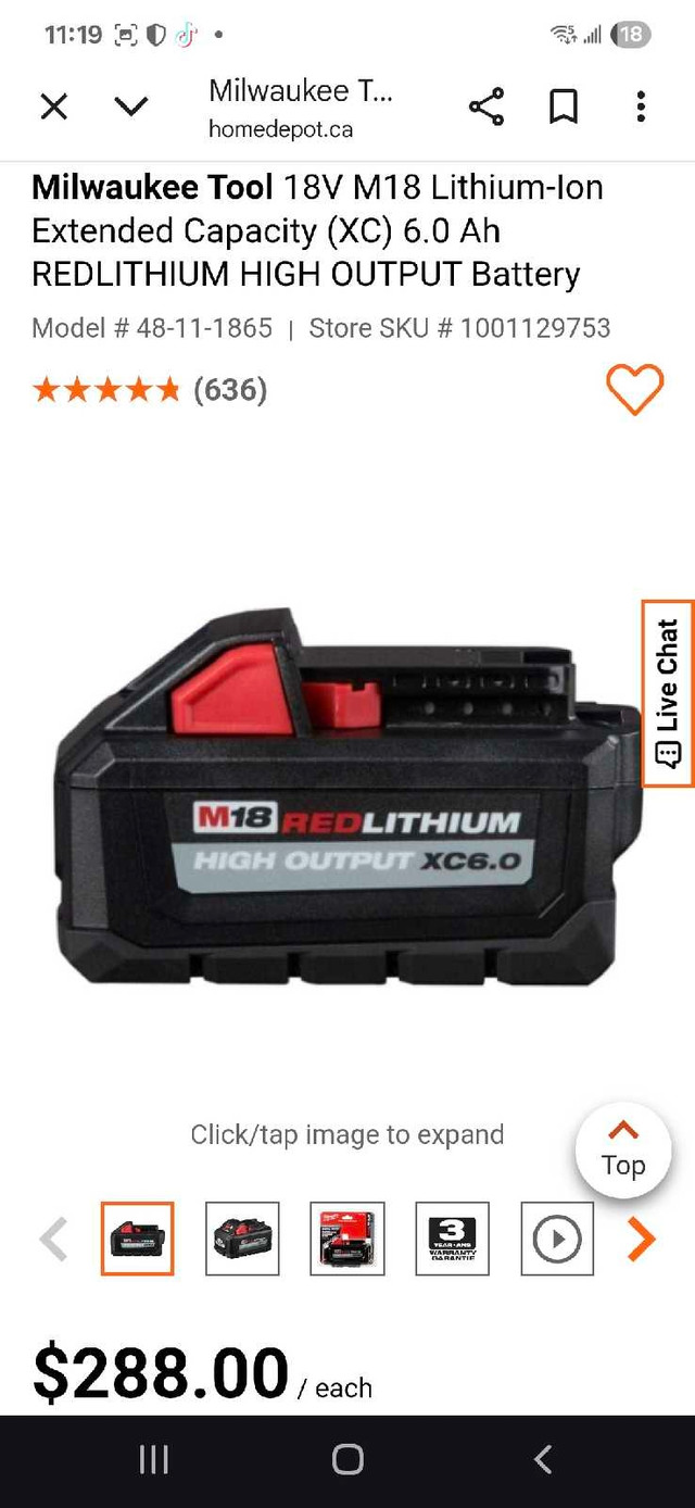 Milwaukee M18 6.0 Battery - photo 3