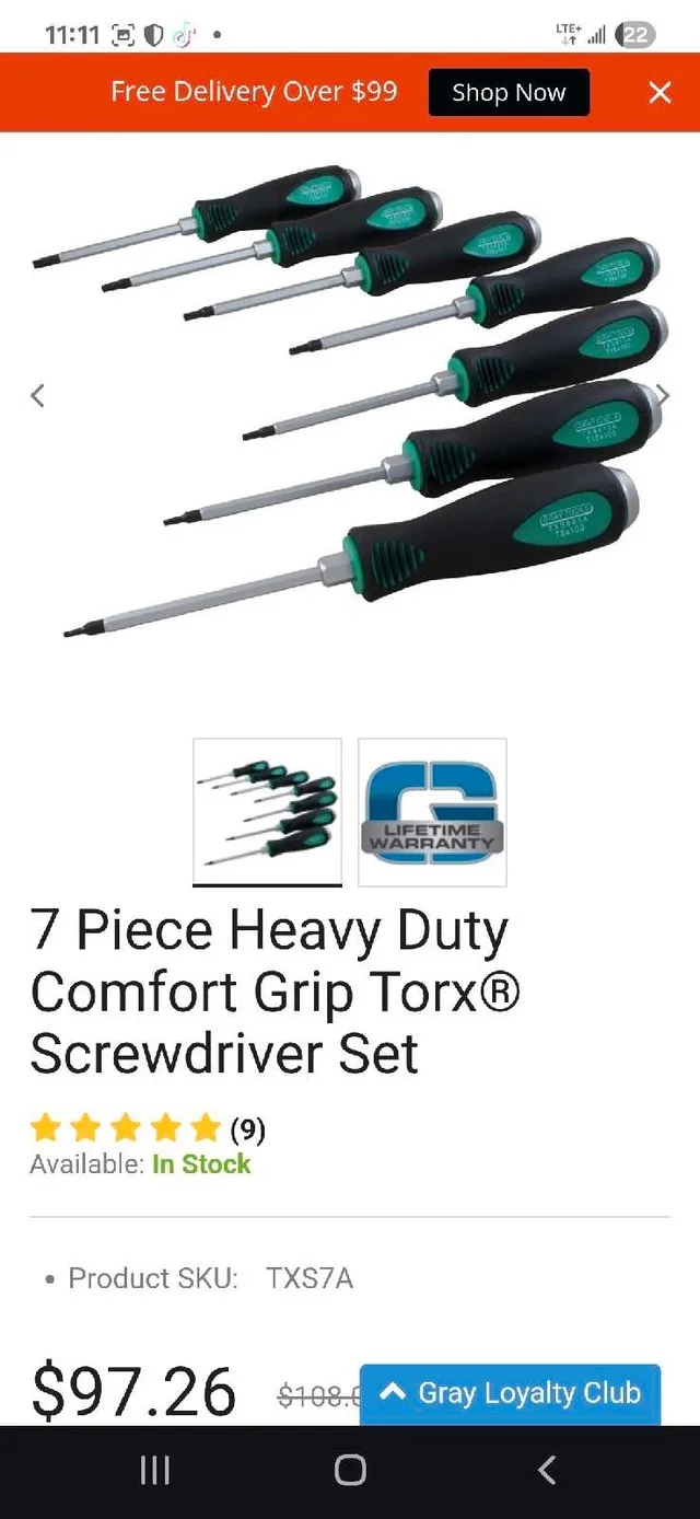 Gray Tools Screwdriver Set image indicator(3)