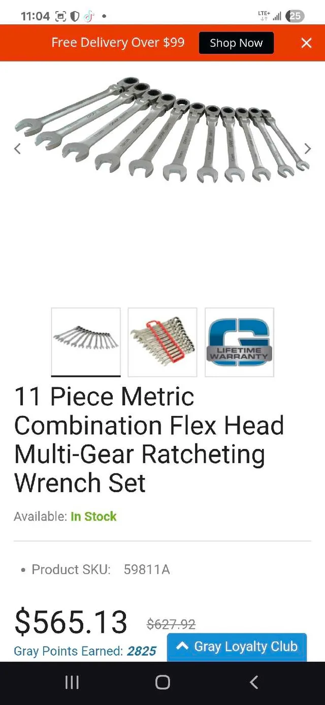 Gray Ratcheting Wrench Set image indicator(3)