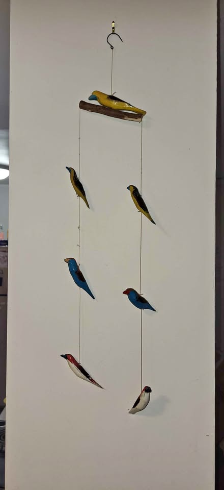Decorative Hanging Wooden Birds Wall Ornament - photo 2