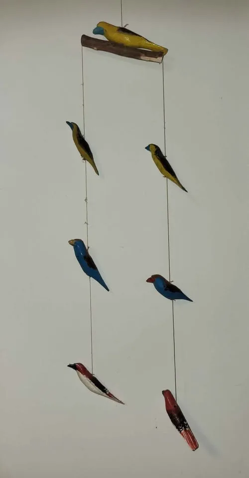 Decorative Hanging Wooden Birds Wall Ornament image indicator(3)