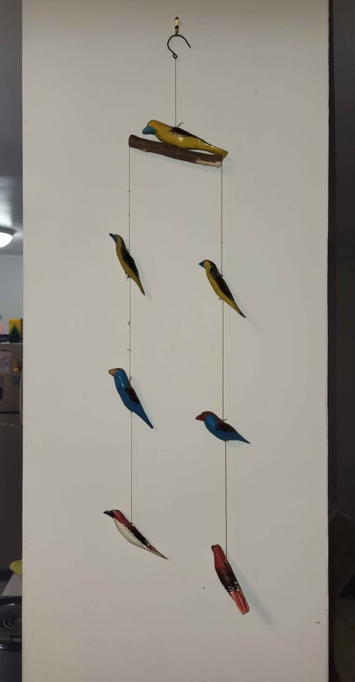 Decorative Hanging Wooden Birds Wall Ornament - photo 4