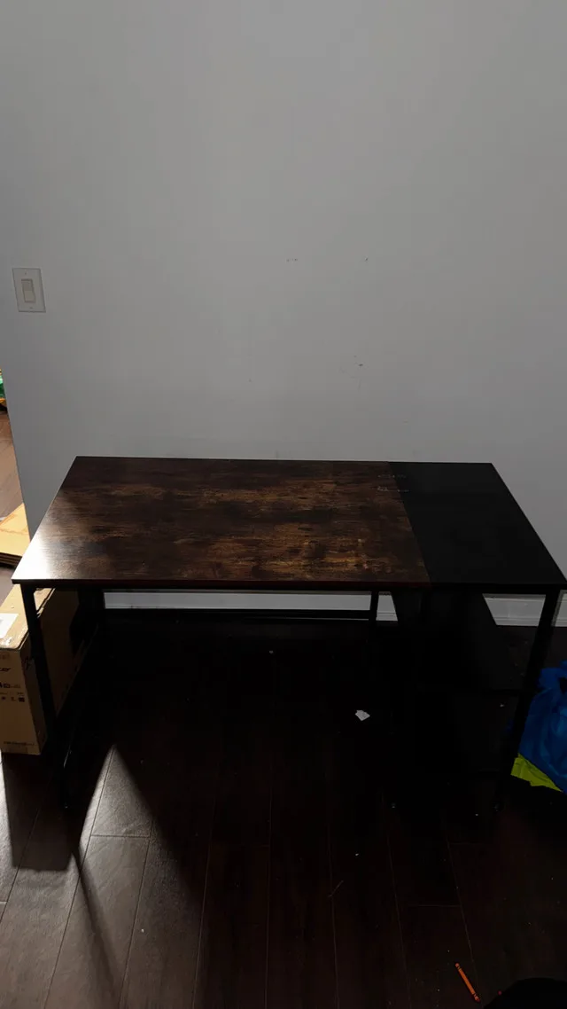 Computer Desk with Wooden Storage Shelf image indicator(3)