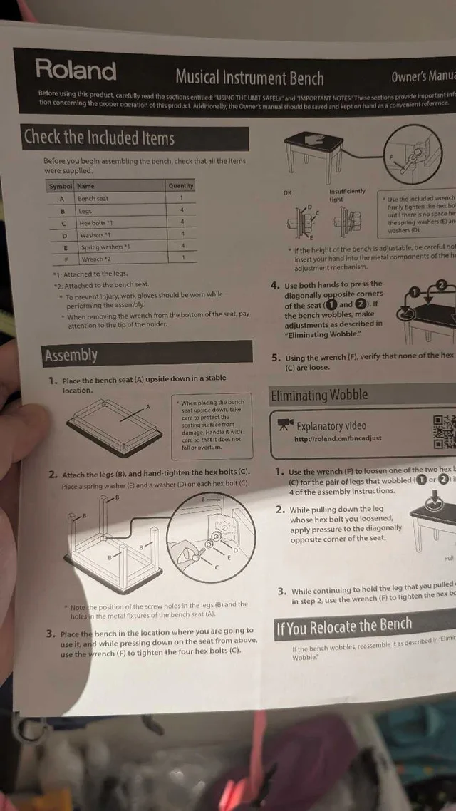 Brand new still in box Roland Piano Bench image indicator(4)