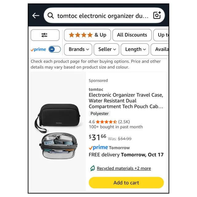 TomToc Electronic Organizer Travel Case (perfect condition) image indicator(3)