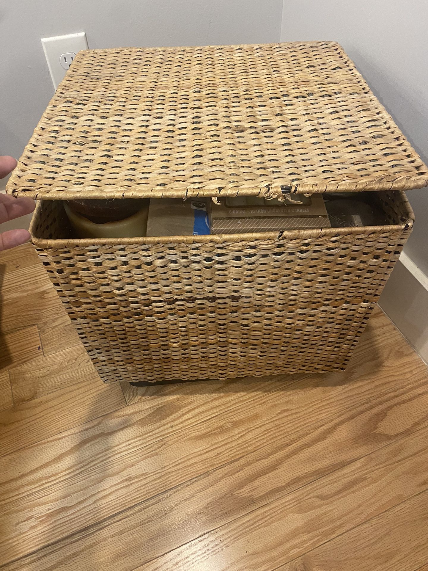 Cube Wicker Basket - photo 2