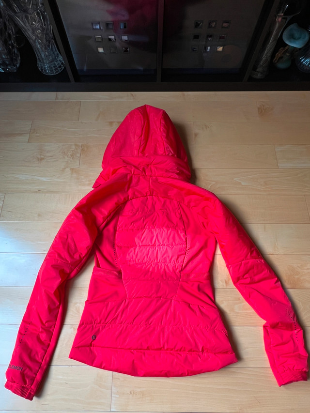 Lululemon Down for It All Jacket – Carnation Red (Size 4)