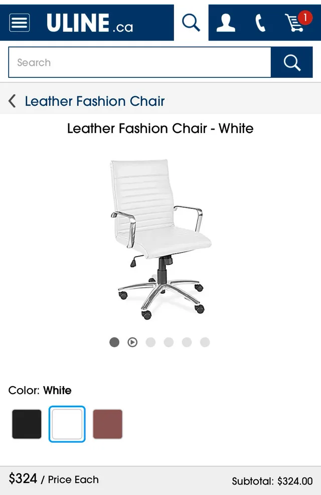 Modern White Office Management Chair image indicator(5)