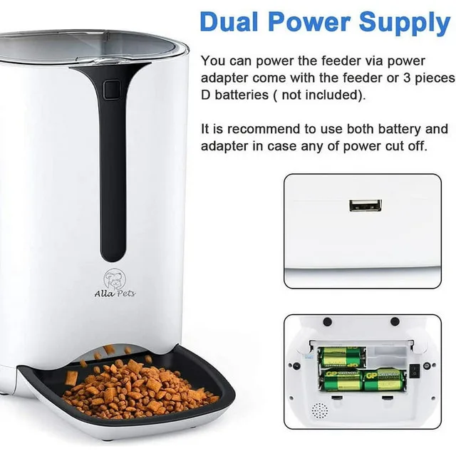 Automatic Cats & Dogs Feeder, Food Tank 6L Auto image indicator(3)