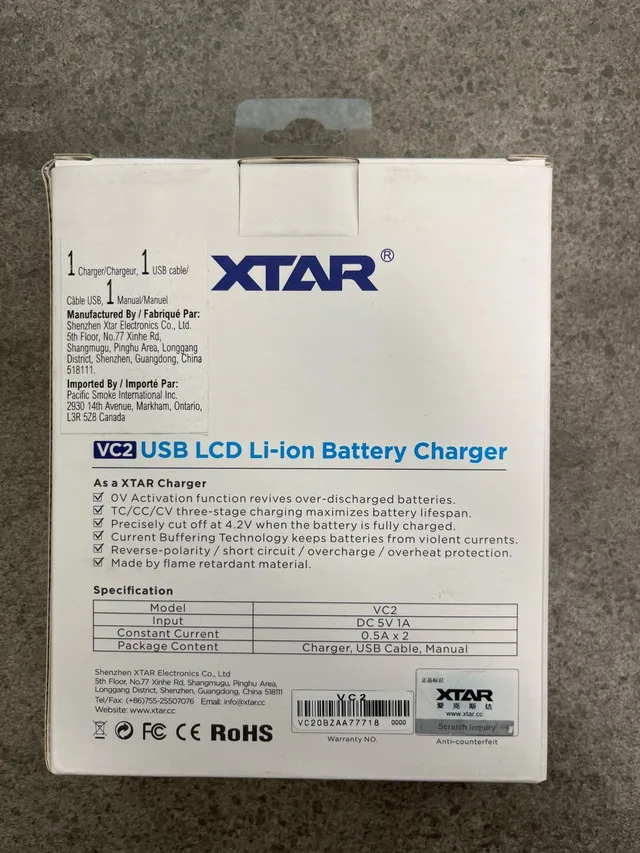 XTAR VC2 Charger image indicator(2)