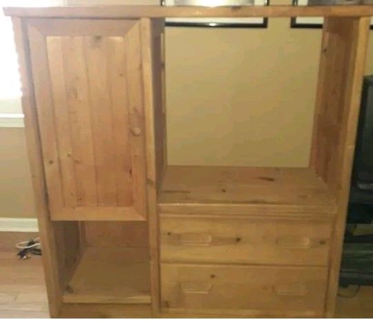 Solid Pine Dresser Armoire Drawers &Cabinet