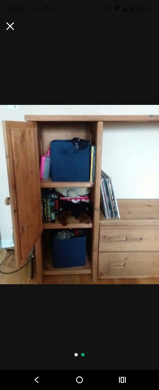 Solid Pine Dresser Armoire Drawers &Cabinet - photo 2