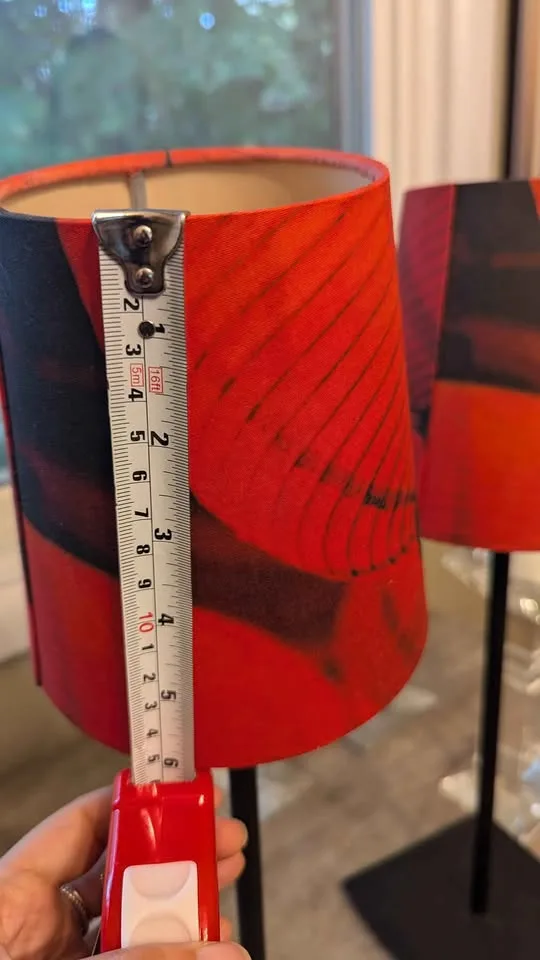 IKEA (discontinued 2010) Red Retro lamp shade pair image indicator(8)