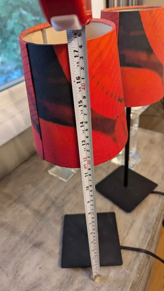 IKEA (discontinued 2010) Red Retro lamp shade pair image indicator(9)