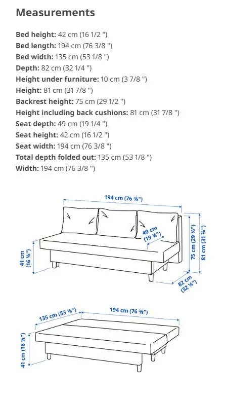 IKEA ALVDALEN Sofabed – Knisa Gray-Beige image indicator(7)