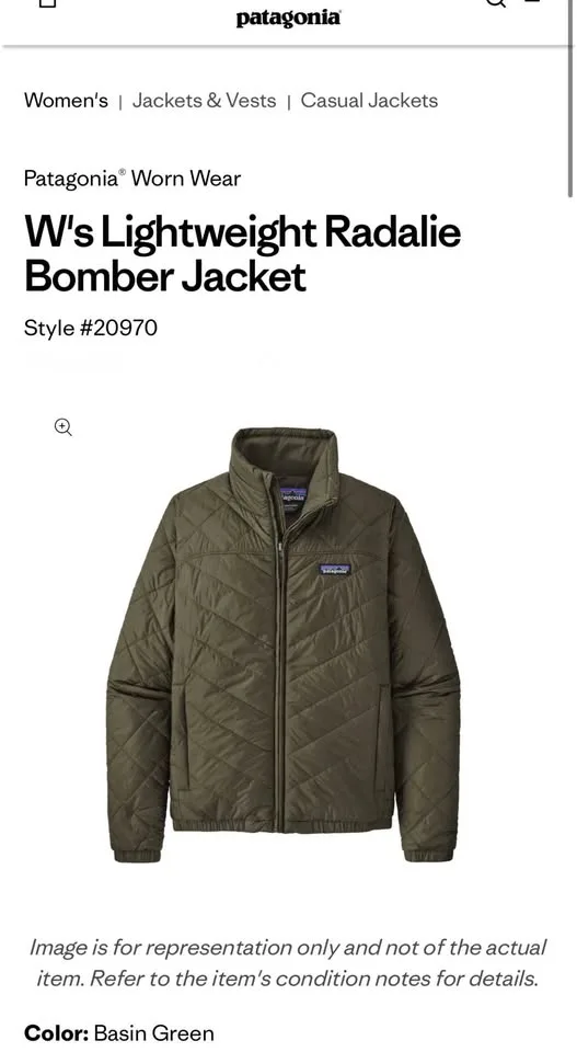 Patagonia Womens Lightweight Radalie Bomber Jacket S image indicator(3)