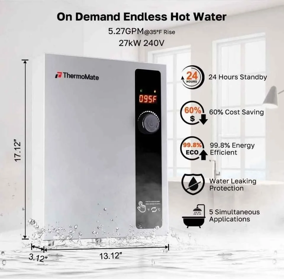 Tankless Water Heater Electric 27kW 208~240 Volt image indicator(3)