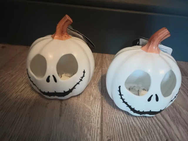 Jack Skellington Light Up Pumpkins