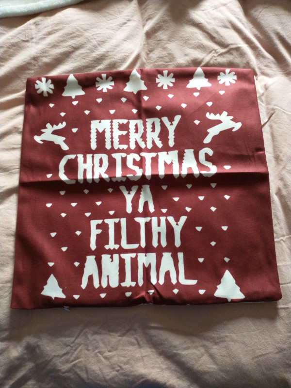 Pillow Case Cover - Merry Christmas Ya Filthy Animal
