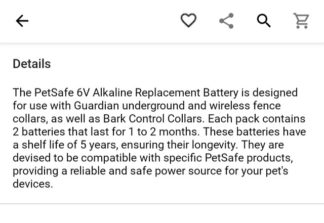 6V PetSafe Dog Collar Batteries - photo 3