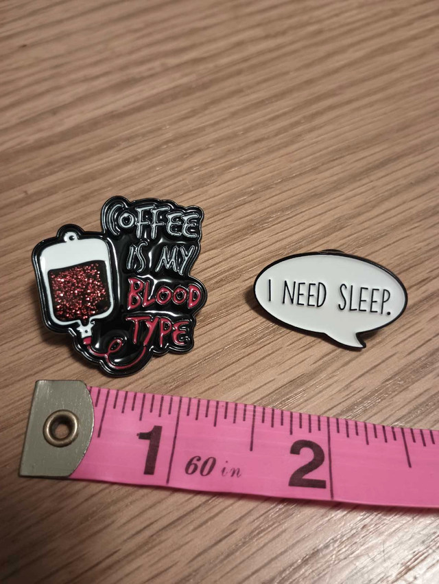 Coffee/ Need Sleep Pins - photo 2