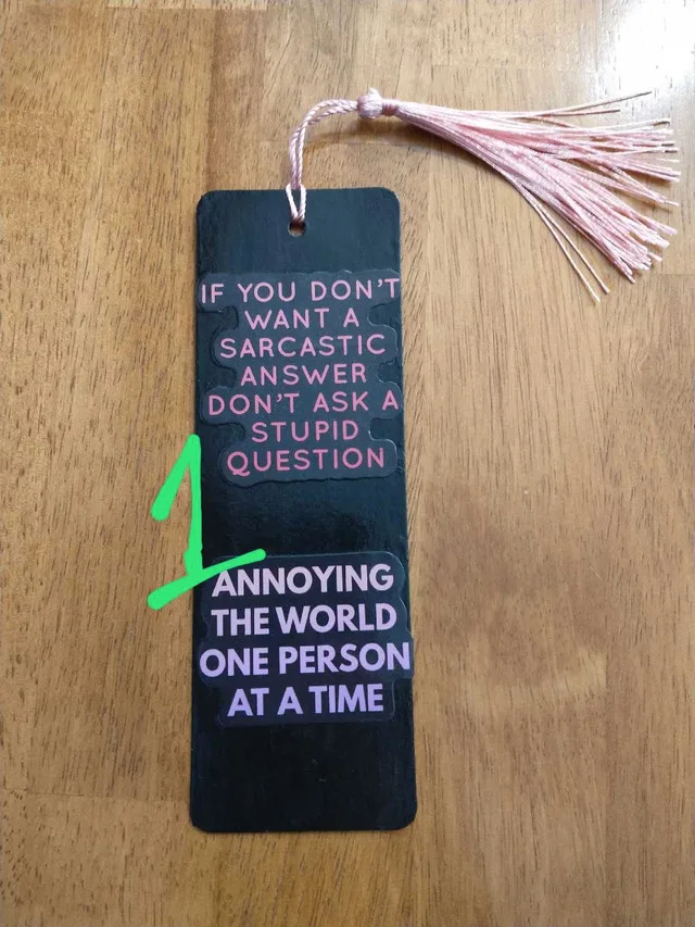 Handmade Sarcastic Bookmarks image indicator(2)