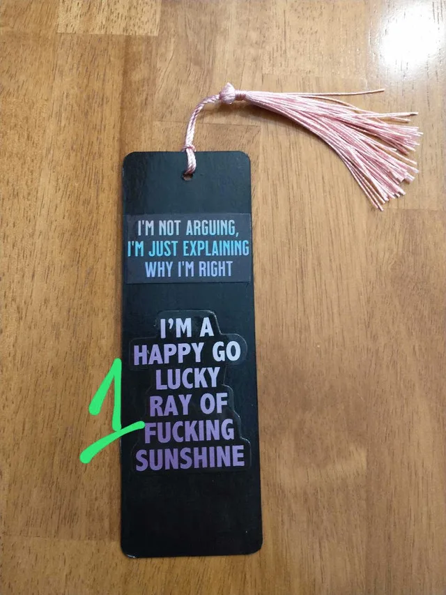 Handmade Sarcastic Bookmarks image indicator(3)