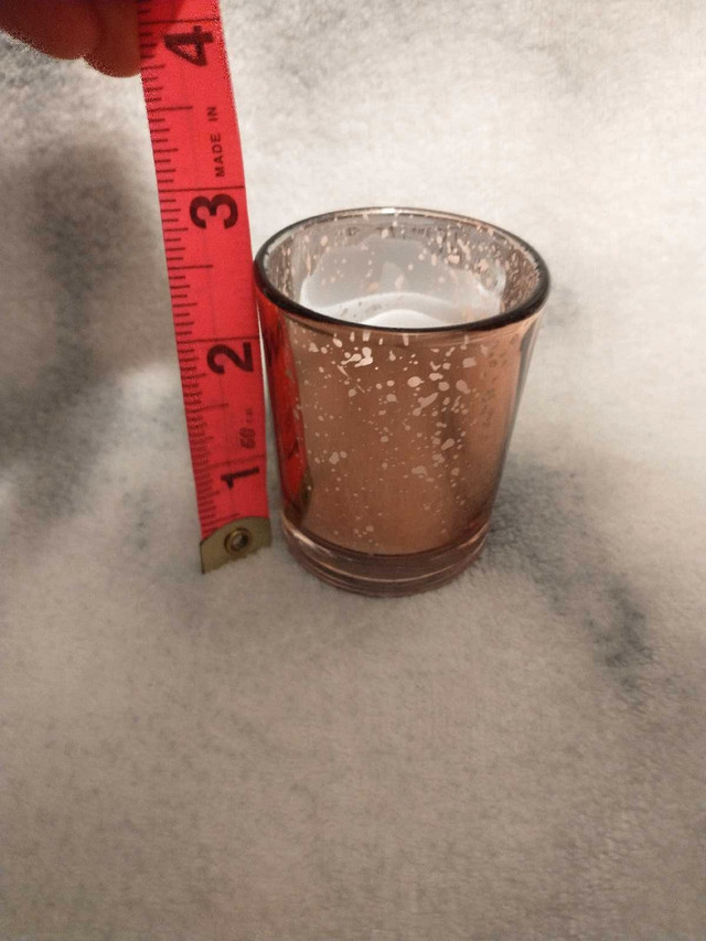 24 Rose Gold Candle Holders and Candles - photo 3