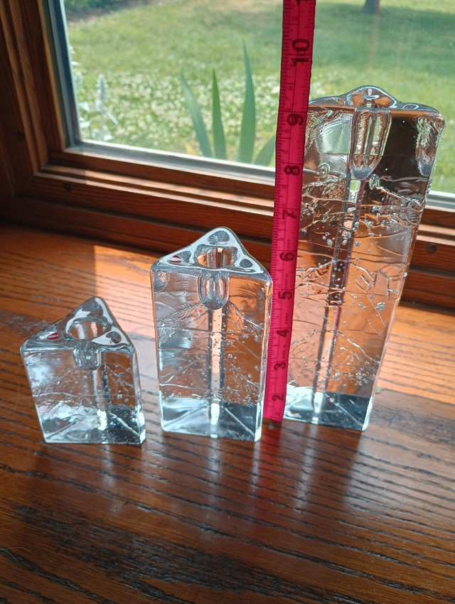 Iittala of Finland Crystal Candle Holders - photo 5
