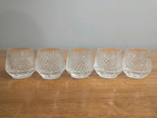 5 Crystal Shot Glasses