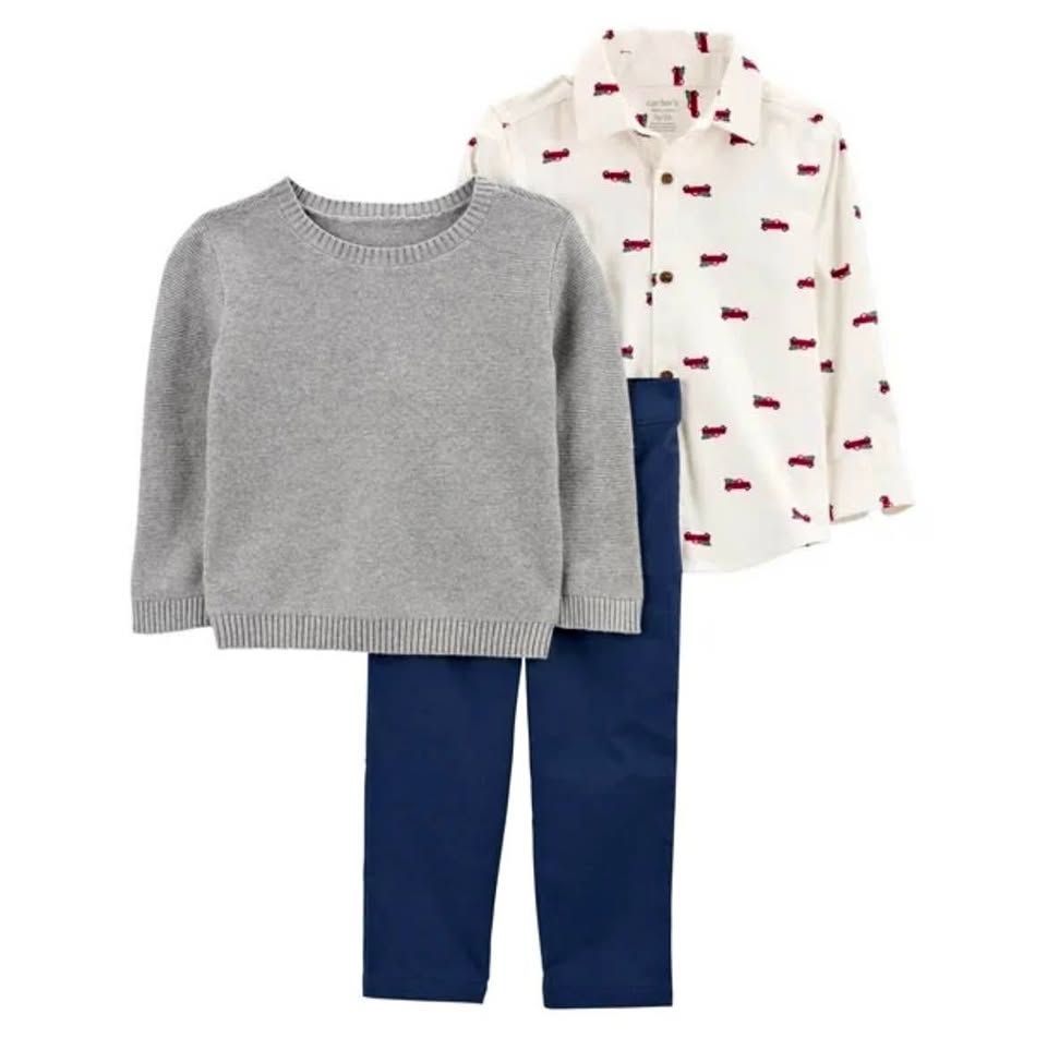 BNWT Carter's Child of Mine 5T Boy Red Truck Set