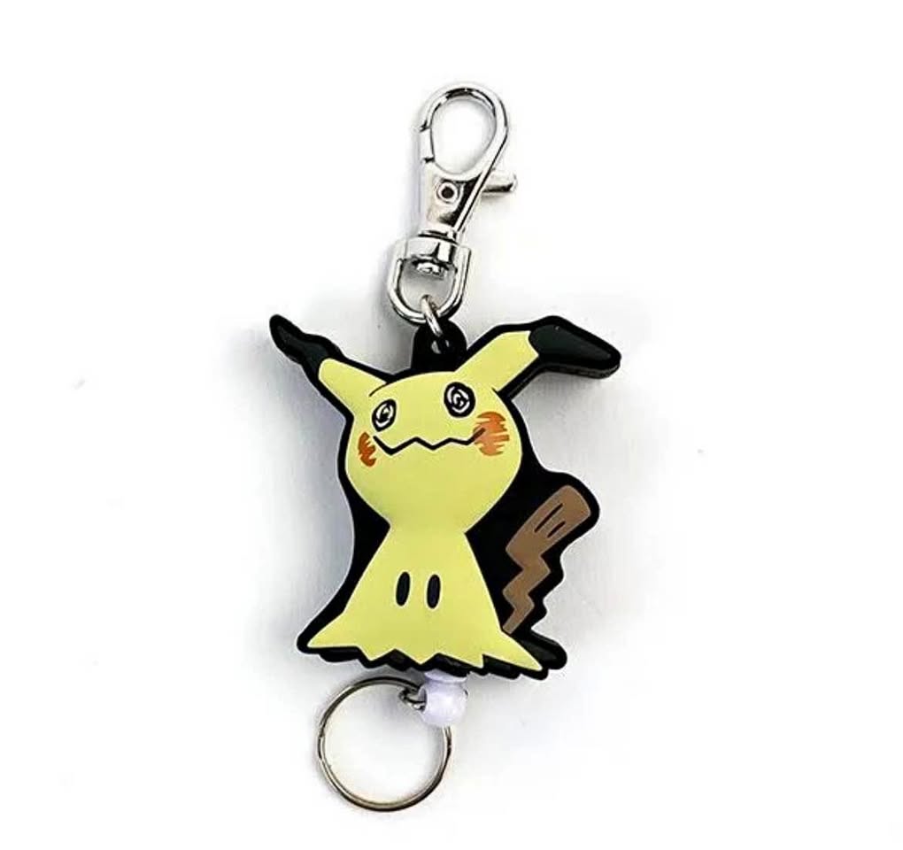 BNWT Japan Pokemon Center Rubber Reel Keyholder Mimikyu