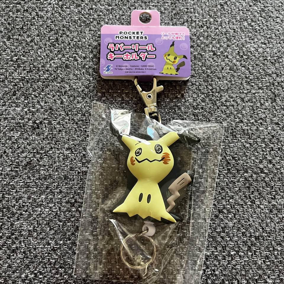BNWT Japan Pokemon Center Rubber Reel Keyholder Mimikyu - photo 5