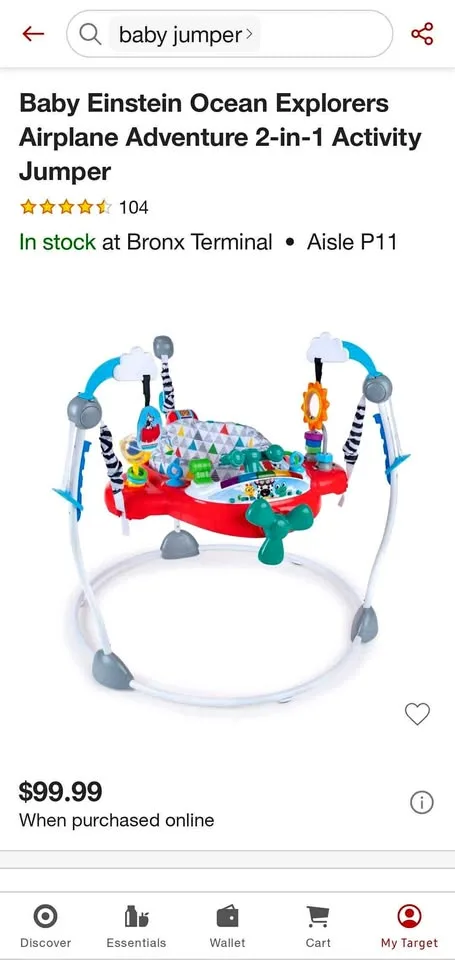 Baby Einstein Airplane Jumper thumbnail