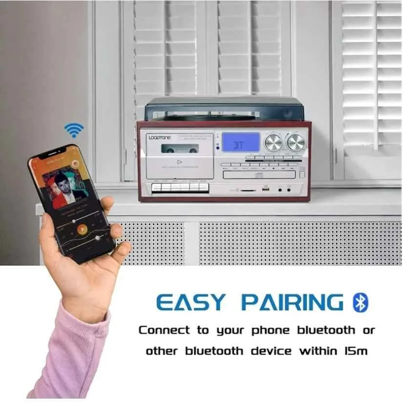 LoopTone 9 in 1 Vintage Turntable image indicator(3)