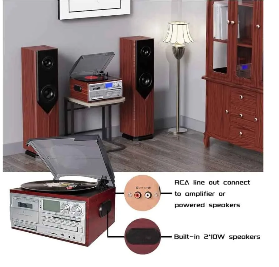 LoopTone 9 in 1 Vintage Turntable image indicator(4)