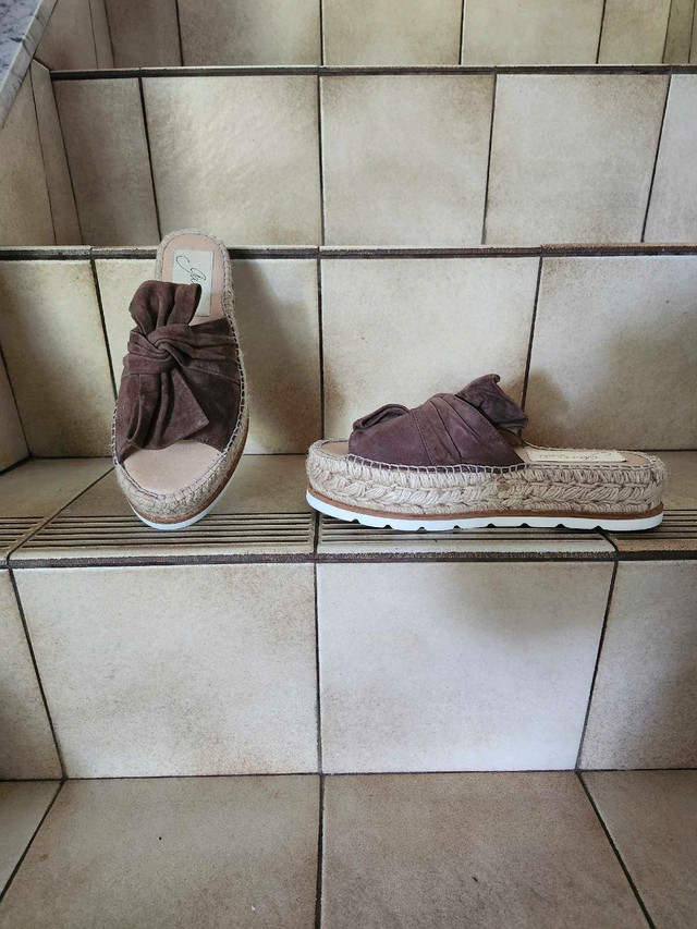 Espadrille slide sandles