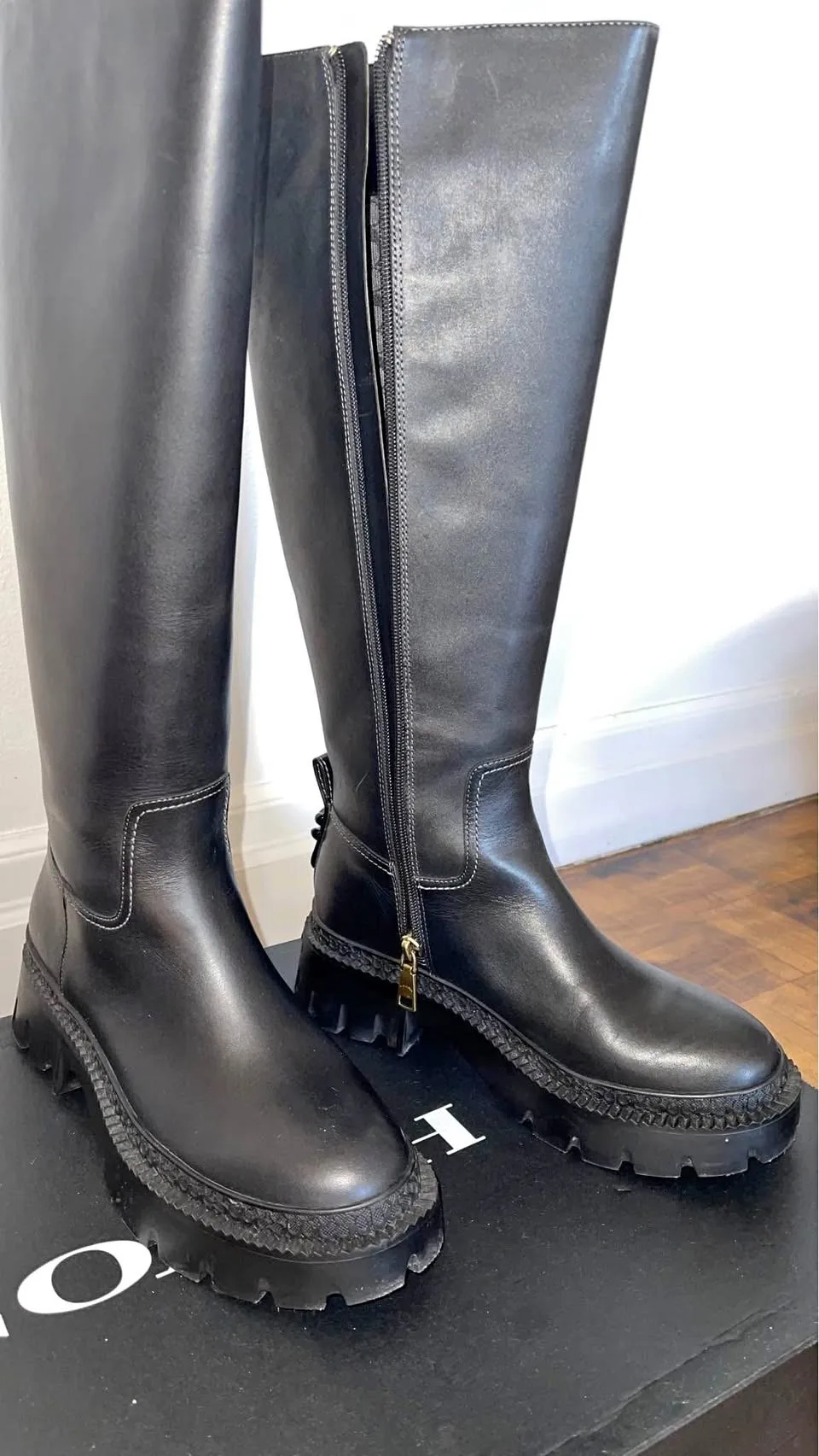 Coach Black Knee-High Boots image indicator(2)