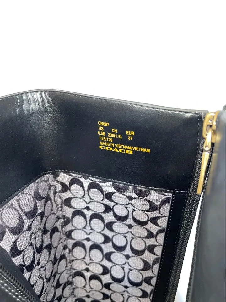 Coach Black Knee-High Boots image indicator(3)