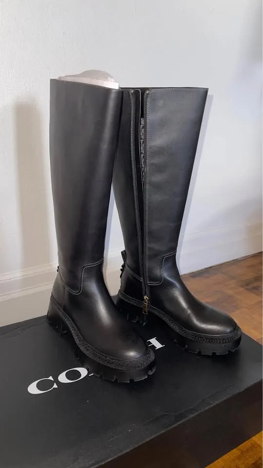 Coach Black Knee-High Boots image indicator(4)