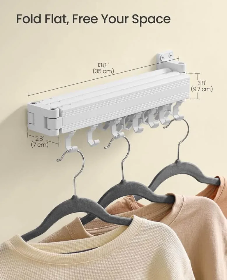 Brand New SONGMICS Wall-Mounted Clothes Drying Rack image indicator(6)