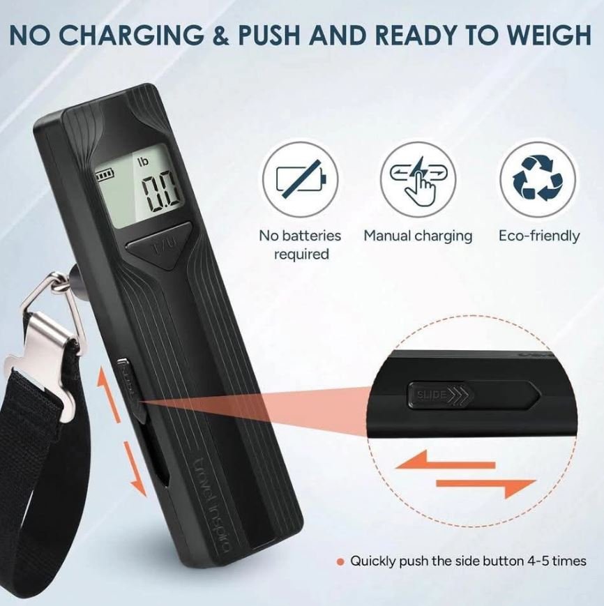New~Luggage Scale Battery-Free, Portable, 110lbs - photo 2