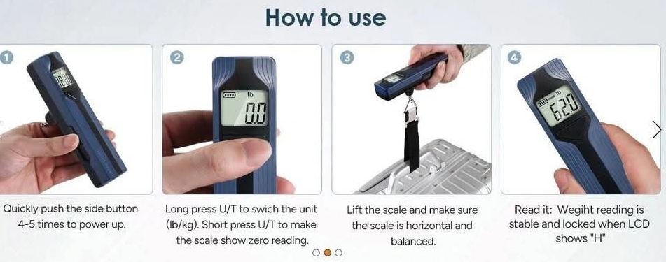 New~Luggage Scale Battery-Free, Portable, 110lbs - photo 3