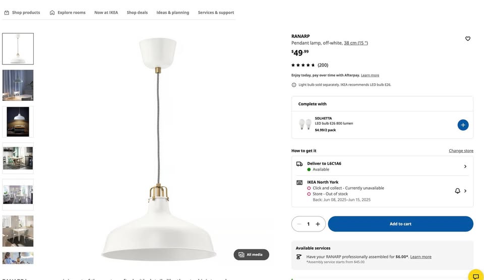 Ikea Ranarp Pendant Lamp - photo 2
