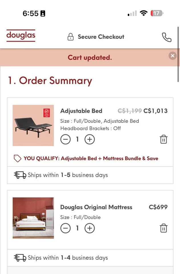 Double Massage Bed and Mattress- Douglas image indicator(2)