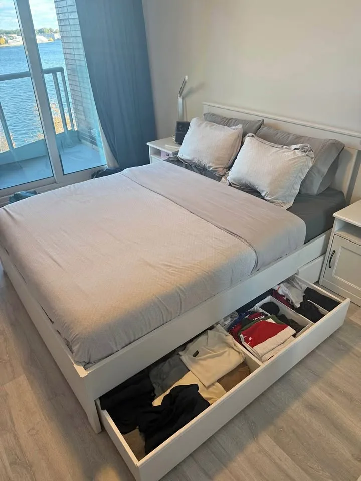 Queen Bed with Storage and Night Stands thumbnail