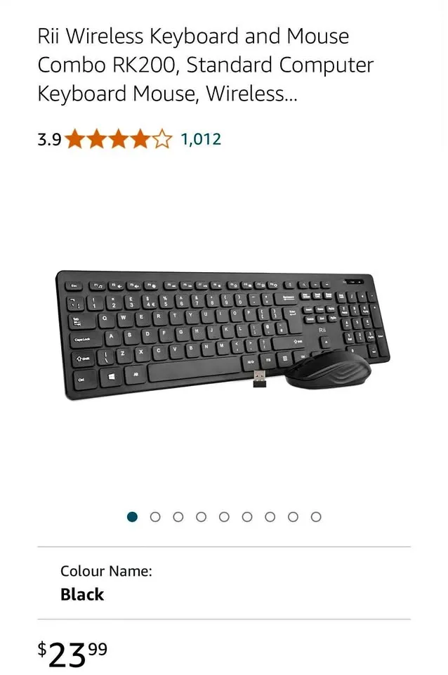 New Rii 2.4G Wireless Keyboard and Mouse Combo thumbnail