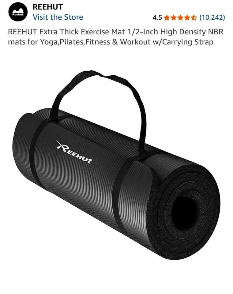 REEHUT Extra Thick Exercise Mat. Used indoor, few times only thumbnail