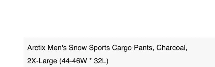 Arctix Men's Snow Sports Cargo Pants, Charcoal. New 2X large image indicator(3)